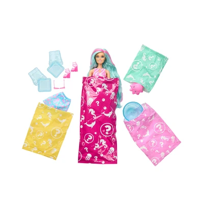 Gambar Barbie Set Boneka Pop Reveal Sea Slushy Series Blonde JKF62 - Mix
