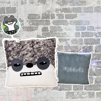 Gambar Fuggler Bantal Sofa Sketchy Squirrel 38x38 cm - Putih/Abu-Abu