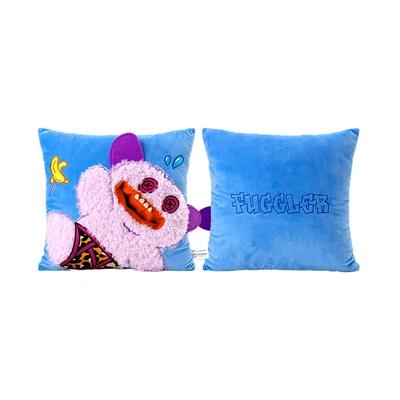 Gambar Fuggler Bantal Sofa Grin Grin 38x38 cm - Biru/Ungu