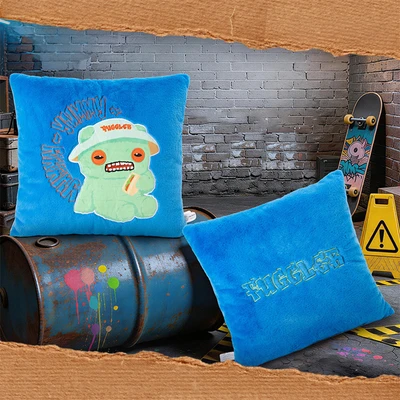 Gambar Fuggler Bantal Sofa Smacker Monster Outing 38x38 cm - Biru