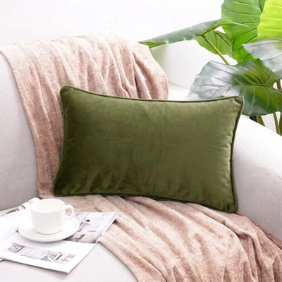 Gambar Informa Sarung Bantal Sofa Velvet 30x50 cm - Hijau Tua