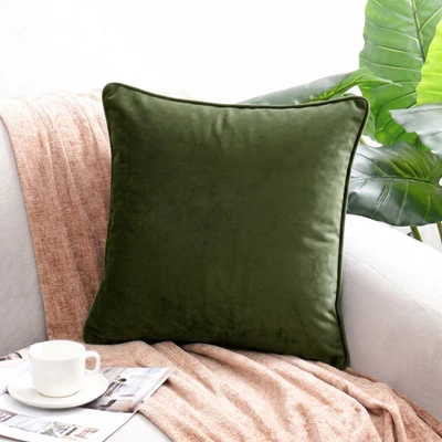 Gambar Informa Sarung Bantal Sofa Velvet 45x45 cm - Hijau Tua