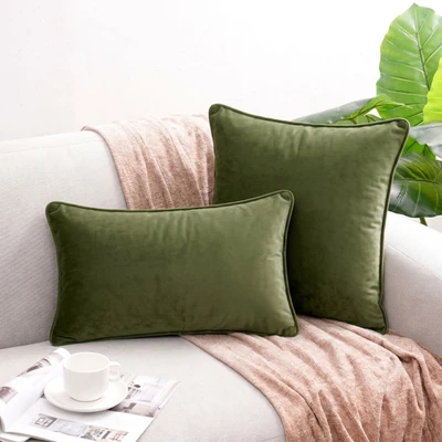 Gambar Informa Sarung Bantal Sofa Velvet 45x45 cm - Hijau Tua