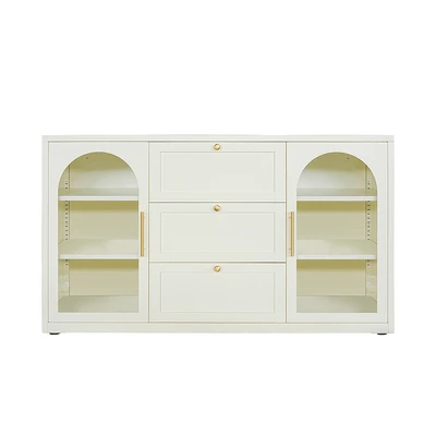 Gambar Informa Jolene Kabinet 2 Pintu Dengan 3 Laci - Krem Beige