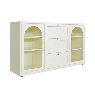 Gambar Informa Jolene Kabinet 2 Pintu Dengan 3 Laci - Krem Beige