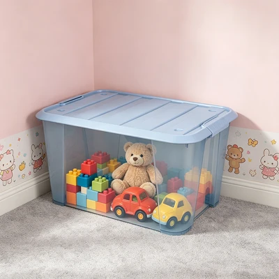 Gambar Stora Mira Kotak Penyimpanan Dengan Tutup 54.5x30x33cm - Biru
