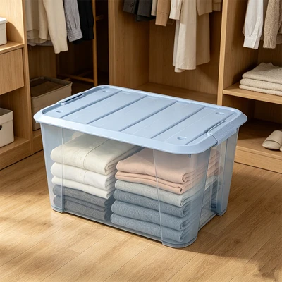 Gambar Stora Mira Kotak Penyimpanan Dengan Tutup 54.5x30x33cm - Biru
