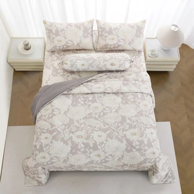 Gambar Informa 180x200 cm Set 6 pcs Seprai King Microfiber Eliana - Cokelat