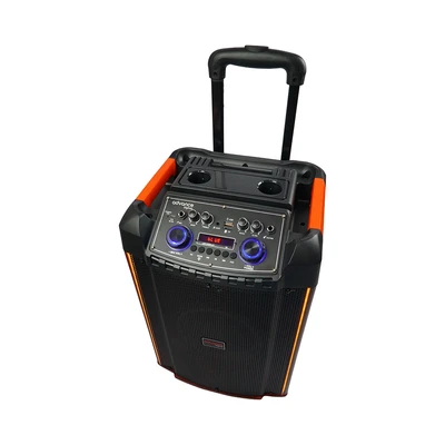Gambar Advance Digitals Speaker Bluetooth Karaoke Portable 2 Mic K-886 - Cokelat/Hitam