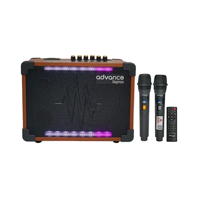 Gambar Advance Digitals Speaker Bluetooth Karaoke Portable 2 Mic KS-2823 - Hitam