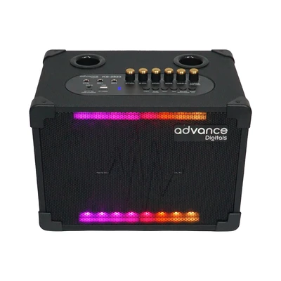 Gambar Advance Digitals Speaker Bluetooth Karaoke Portable 2 Mic KS-2823 - Hitam