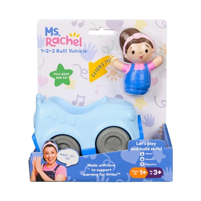 Gambar Ms Rachel Set Minifigure & Go Vehicle Pull Back - Biru/Pink