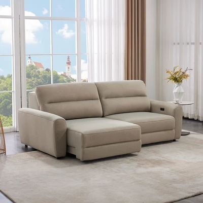 Gambar Cheers Molina Sofa Slider 3 Dudukan Fabric - Cokelat