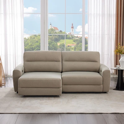 Gambar Cheers Molina Sofa Slider 3 Dudukan Fabric - Cokelat