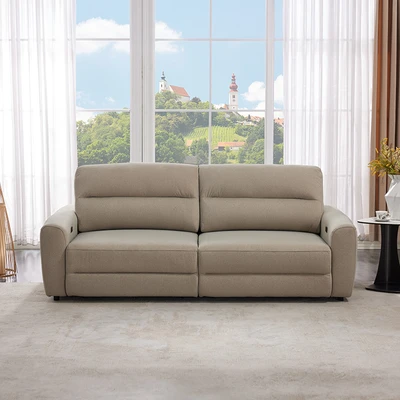 Gambar Cheers Molina Sofa Slider 3 Dudukan Fabric - Cokelat
