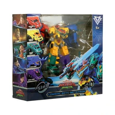 Gambar Alpha Group Quantum Heroes Dinoster Action Robot 5 in 1 Combine Bots Metatron - Mix
