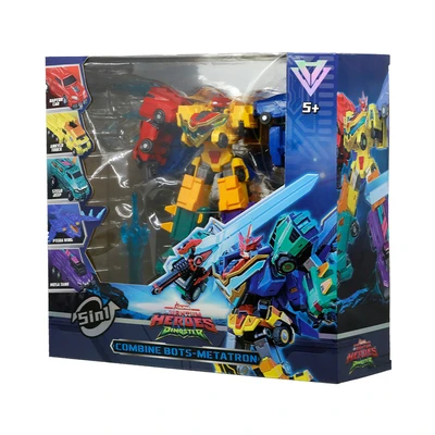 Gambar Alpha Group Quantum Heroes Dinoster Action Robot 5 in 1 Combine Bots Metatron - Mix