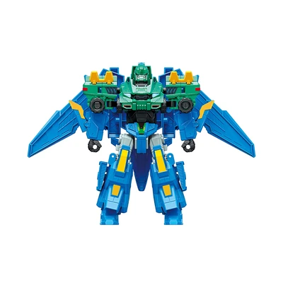 Gambar Alpha Group Quantum Heroes Dinoster Action Robot Quick Switch Stego Blast Wing - Biru