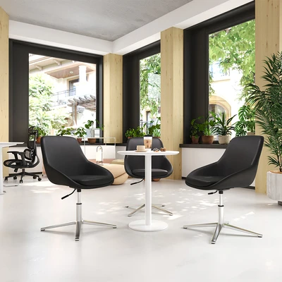 Gambar Sieben Alexa Kursi Kantor Sandaran Rendah - Hitam