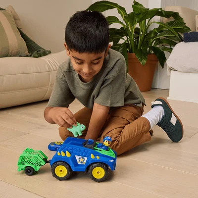 Gambar Paw Patrol The Dino Movie Set Dino Tow & Dash Remote Control - Biru