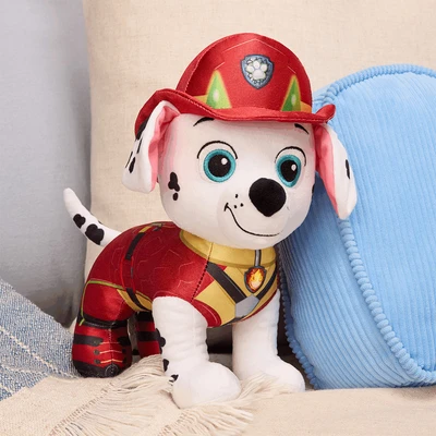 Gambar Paw Patrol The Dino Movie Boneka Plush Marshall Dino Rescue - Merah/Putih