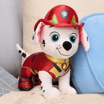 Gambar Paw Patrol The Dino Movie Boneka Plush Marshall Dino Rescue - Merah/Putih