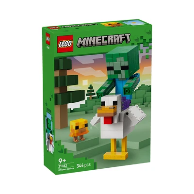 Gambar LEGO Minecraft Chicken Jockey Set 344 pcs 21582 - Mix
