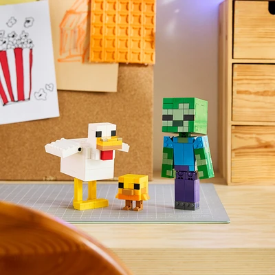 Gambar LEGO Minecraft Chicken Jockey Set 344 pcs 21582 - Mix