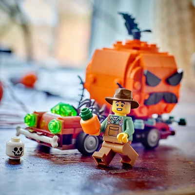 Gambar LEGO Jack-O Lantern Pickup Truck Set 177 pcs 40822 - Oranye/Cokelat