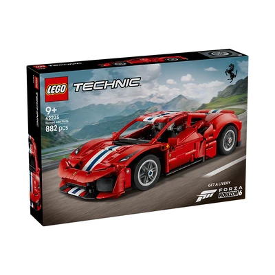 Gambar LEGO Technic Ferrari 488 Pista Car set 882 pcs 42235 - Merah
