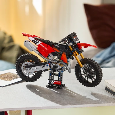 Gambar LEGO Technic Ducati Desmo450 MX Factory Motorcycle Set 457 pcs 42238 - Mix