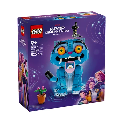 Gambar LEGO K-Pop Demon Hunters Derpy Tiger & Sussie Bird Set 825 pcs 72537 - Biru