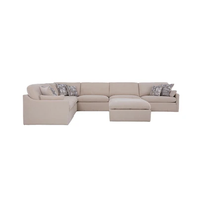 Gambar Ferrara Neo Colombus Set Sofa Modular Fabric - Krem Beige