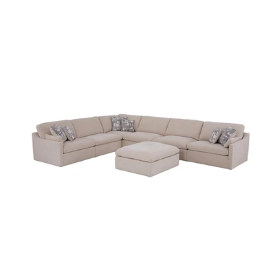 Gambar Ferrara Neo Colombus Set Sofa Modular Fabric - Krem Beige