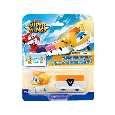 Gambar Alpha Group Superwings Golden Boys Pull & Go Delivery - Oranye/Putih