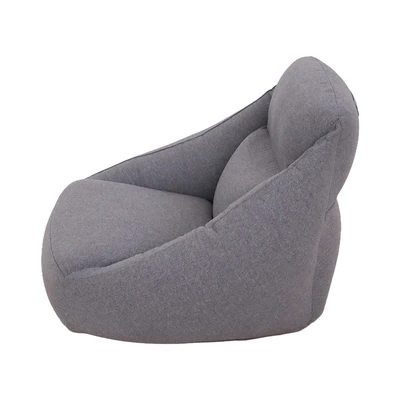 Gambar Soleil Cloudy Lazy Sofa Angin Fabric 1 Seater - Abu-Abu