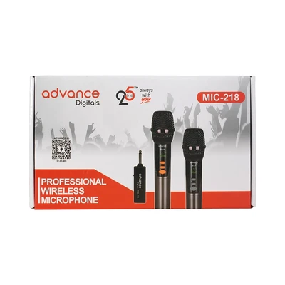 Gambar Advance Digitals Wireless Microphone MIC-218 - Hitam