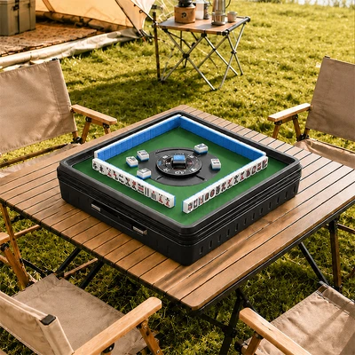 Gambar Berwyn Set Meja Mahjong Portabel - Hitam