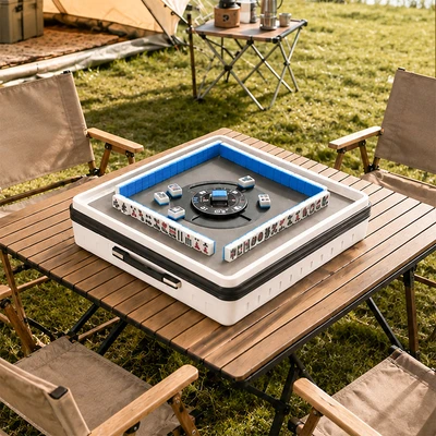 Gambar Berwyn Set Meja Mahjong Portabel Automatic - Putih
