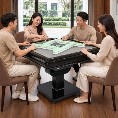 Gambar Set Meja Mahjong Automatic - Cokelat Bronze