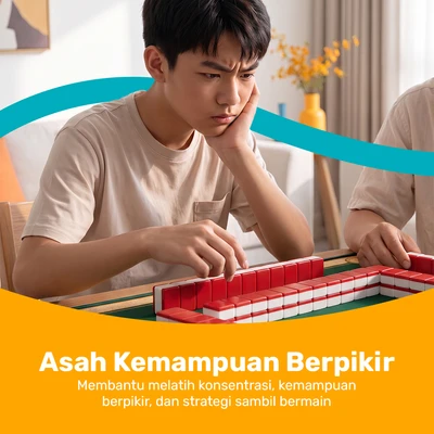 Gambar Set Mahjong Dengan Kotak Penyimpanan - Mix