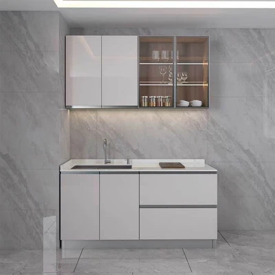Gambar Informa Ilsa Kitchen Set Dengan Wastafel Sisi Kiri 160 cm - Krem Beige