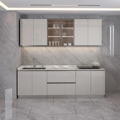 Gambar Informa Ilsa Kitchen Set Dengan Wastafel Sisi Kiri 240 cm - Krem Beige