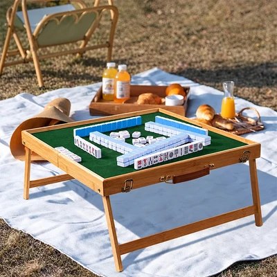 Gambar Berwyn Set Mahjong Tile 30 mm Dengan Kotak Penyimpanan - Hijau