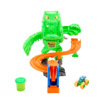 Gambar Hot Wheels Playset Monster Trucks Mutant Chaos Monster Takedown - Mix