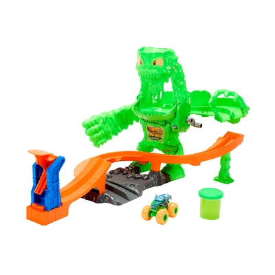 Gambar Hot Wheels Playset Monster Trucks Mutant Chaos Monster Takedown - Mix