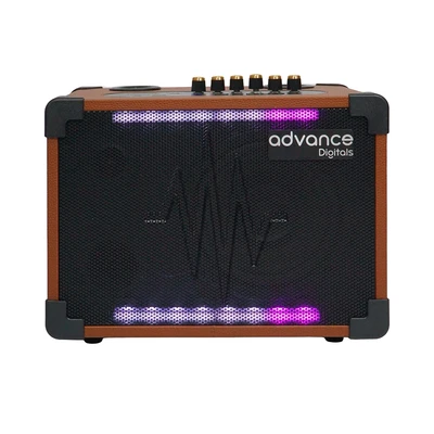 Gambar Advance Digitals Speaker Bluetooth Karaoke Portable 2 Mic KS-2823 - Cokelat
