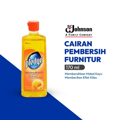 Gambar Johnson Pledge Natural Orange Oil Cairan Pembersih Furnitur 170 ml