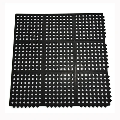 Gambar Krisbow Keset Kamar Mandi Anti Slip Karet Work Safe 91x92 cm - Hitam
