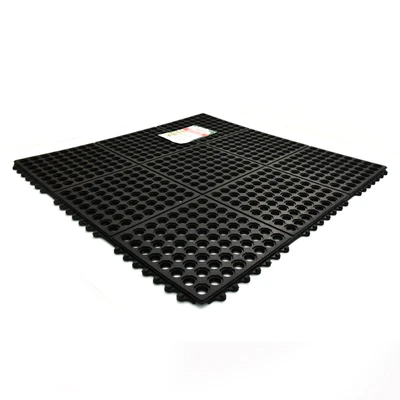 Gambar Krisbow Keset Kamar Mandi Anti Slip Karet Work Safe 91x92 cm - Hitam